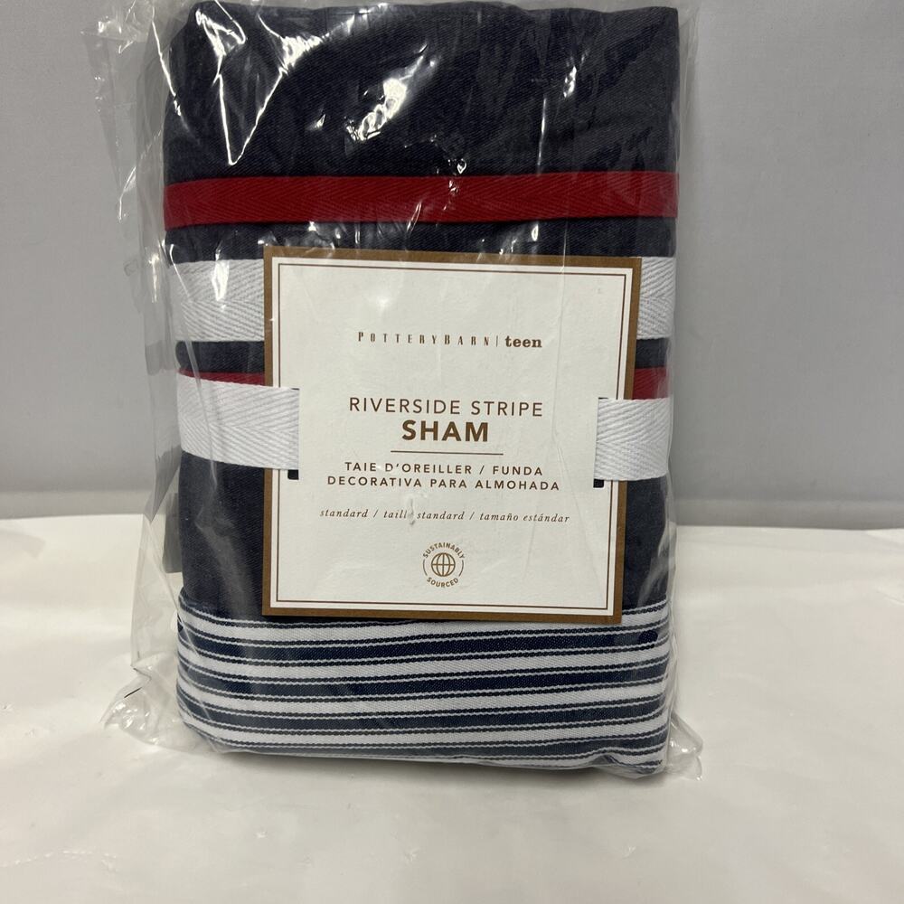 Pottery Barn Teen Riverside Stripe Pillow Sham NWT